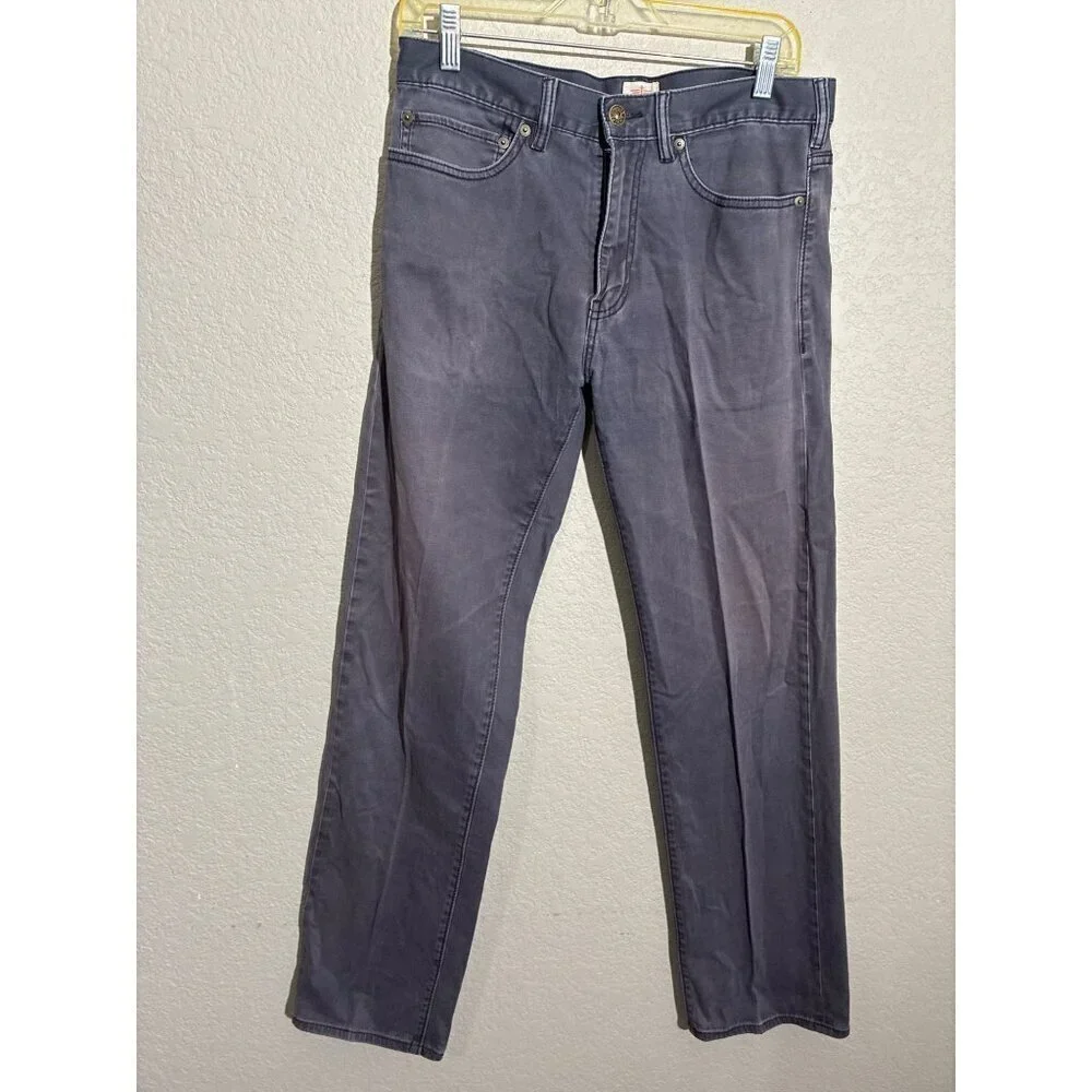Dockers Mens Classic Fit Gray Pants 31x30 Cotton Blend Straight Leg Casual Wear